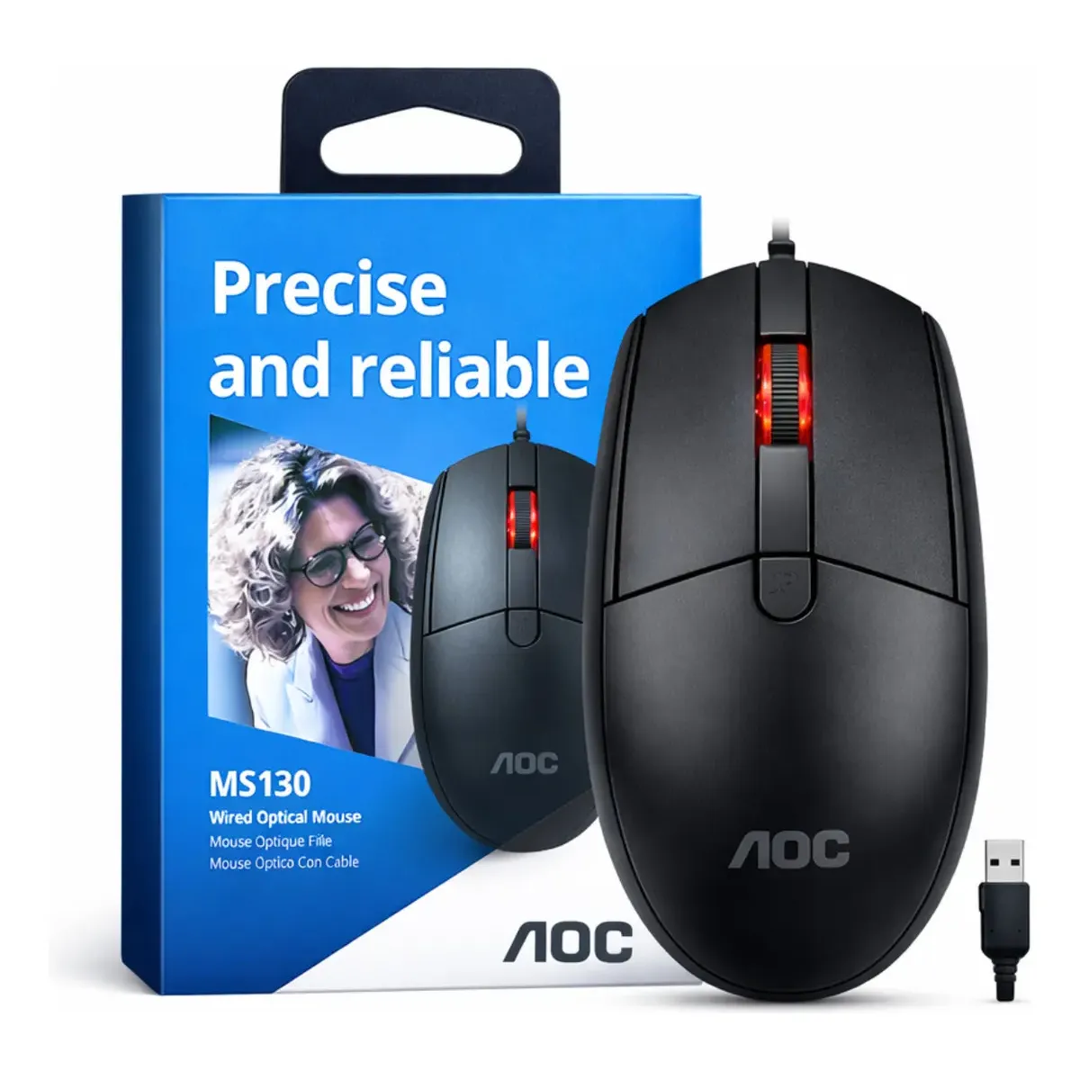 Mouse com fio AOC