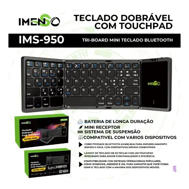 Mini teclado sem fio